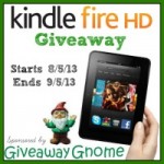 Kindle Fire HD Giveaway ~ Giveaway Gnome ~ #KindleFireHD